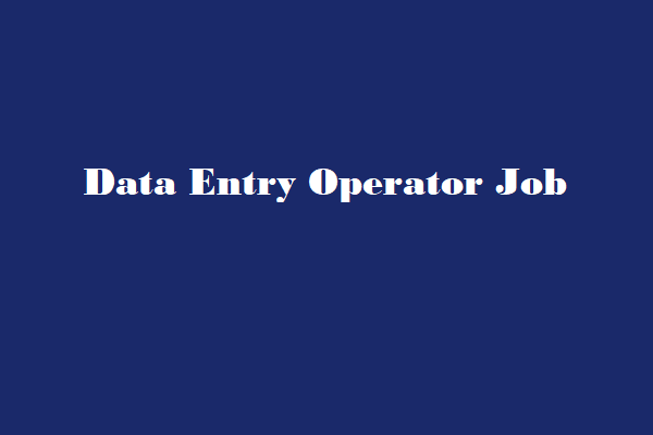 Urgent Hiring For Data Entry Operator in Shimla